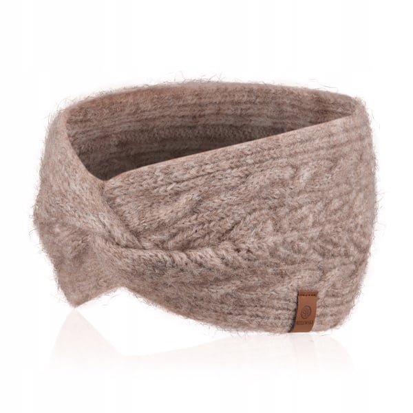 BOD-BK-03 gråbrunt damhårband vinter
