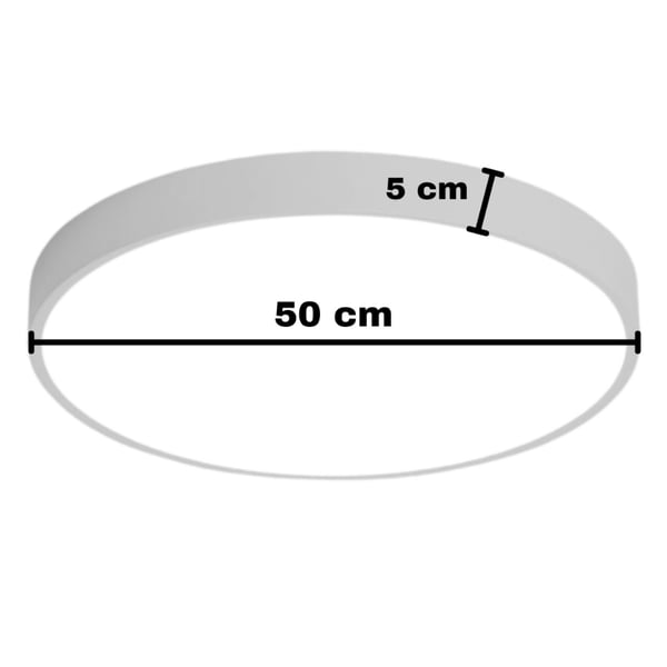 Loftlampe til påbygning, rund, flimrfri, kold hvid, varm hvid, LED
