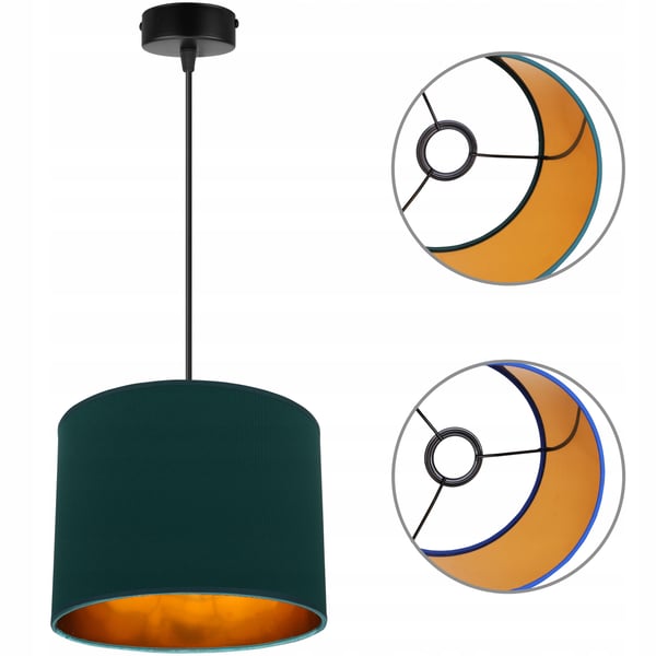 LOFTSLAMPE MED GYLDET LED-SKÆRM