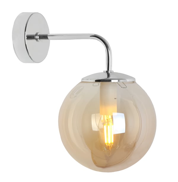 SIENA KROM VÆGLAMPE 1 FLAD HONNINGLAMPE E14