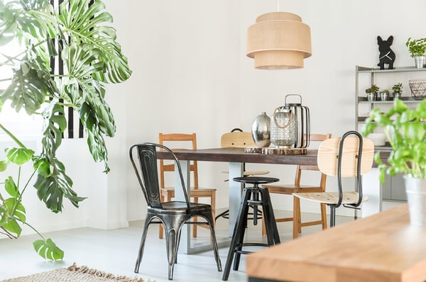 Hængende lampe, loftslysekrone, lampeskærm, boho juta