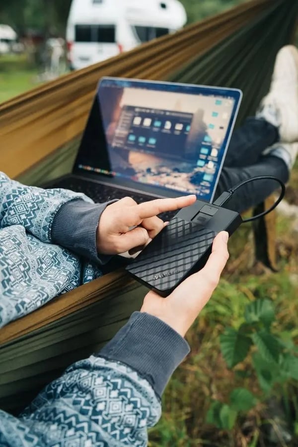 Verbatim 2 TB 2,5" Fingerprint Secure USB-C 3.0 Gen1 extern hårddisk med fingeravtrycksläsare
