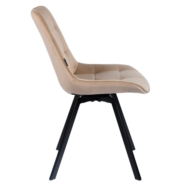 LAPO sammet beige snurrstol