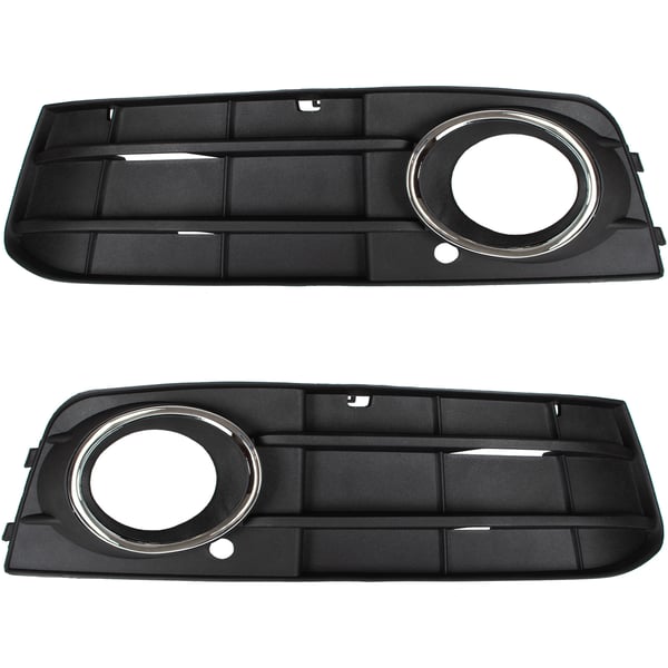 Audi A4 B8 07-11 MED HALOGEN-Gitter, kofangergitter, 2 BJÆLKER, KROM RAMME, venstre + højre, 2 stk. SÆT