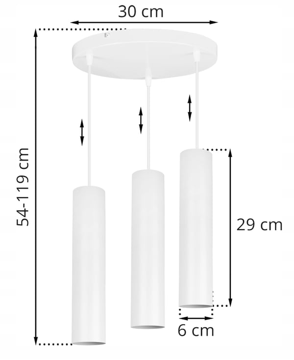 MODERNE LOFTHÆNGELAMPE HVID LED-LAMPE