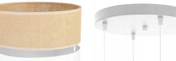 HÆNGELAMPE, LOFTKRONE, LAMPESKÆRM 20 CM HVID