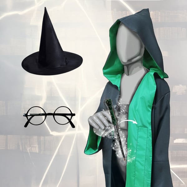 Harry Potter -asu karnevaalipallolasisauva 134-140 naamioviita Harry Potter -asu karnevaalipallolasisauva 134-140 naamioviita