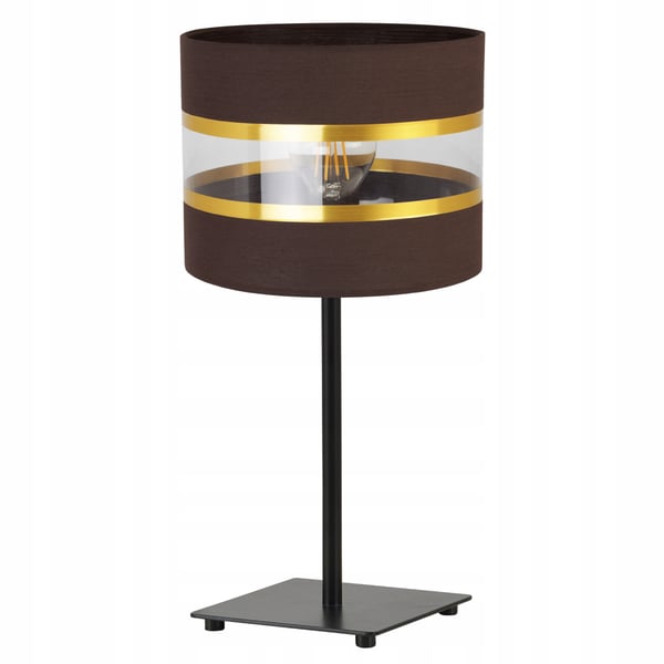 NATBORDLAMPE, ELEGANT GYLDET LAMPESKÆRM, 20 CM