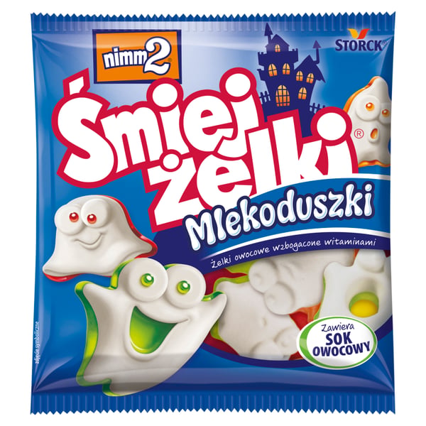 nimm2 Śmiejżelki Mlekoduszki Vitamiineilla rikastetut hedelmähyytelöt 90 g