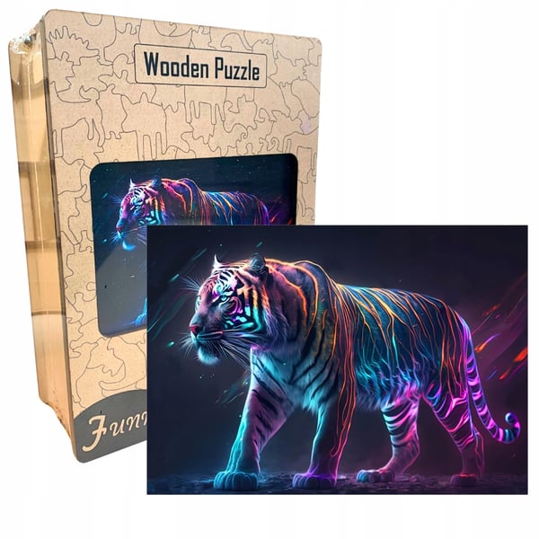 Pedagoginen puupusle A3 Magic Tiger lapsille ja aikuisille 240 osaa suuret