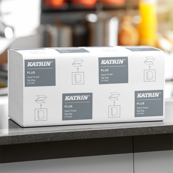 Katrin Plus -pyyhe ZZ supervalkoinen, 1 vk, 6000 kpl.