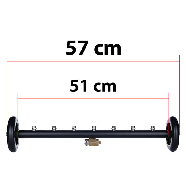 Spollans för underrede 275 bar 7 munstycken 40° snabbkoppling 1/4" 3 lansetter 126 cm