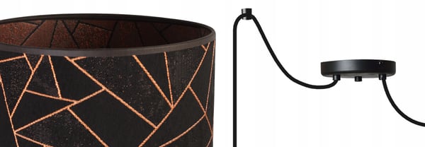 Lofthængende lampe, edderkoppemønster lampeskærm, kobber