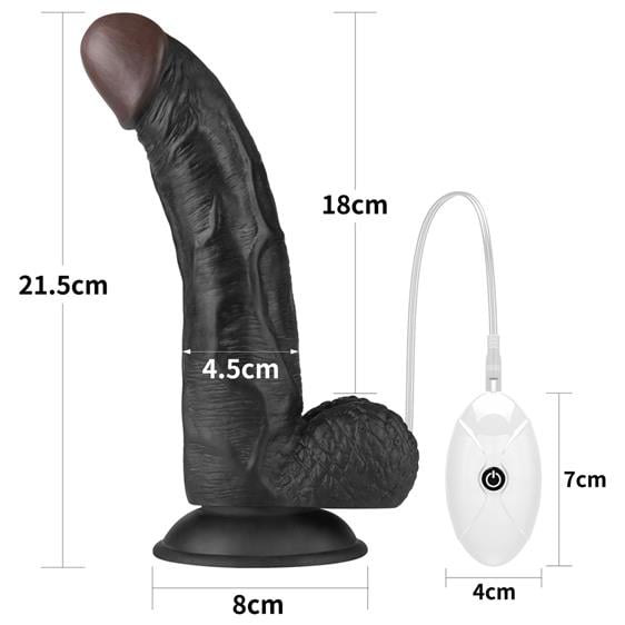 Lovetoy enkelt strap-on-set 8,5'' svart