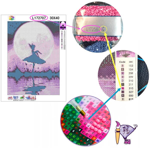 Ob_L_41 diamantmaleri - 30x40 - til drenge, bil