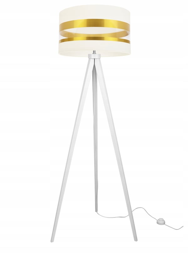 LOFT TRIPOD GULVLAMPE GYLDEN LAMPESKÆRM LED-UDVALG