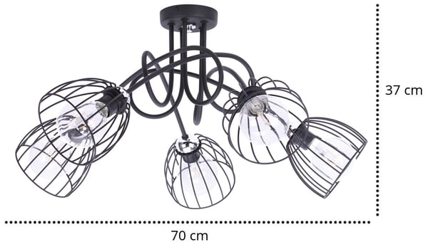Modern taklampa hängande krom Loft E27