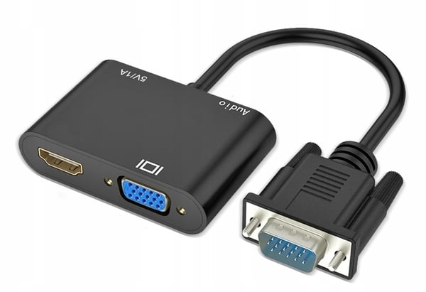 VGA D-SUB - HDMI + VGA + AUDIO -MUUNNINSOVITIMEN