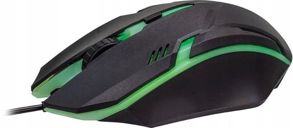 Rebeltec Neon Optisk Gamingmus med USB-kabel, svart