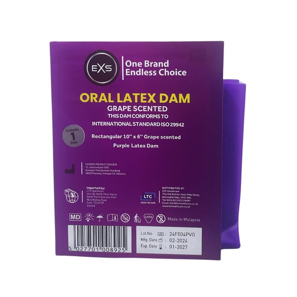 EXS Scented Oral Latex gummidam druva 1 st.