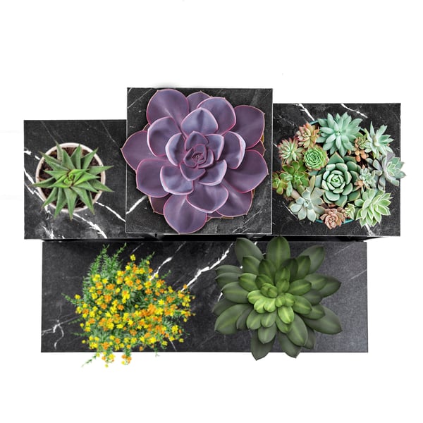 Metal blomsterstativ, 6-etagers, metal loft plantepotter, blomsterstativ