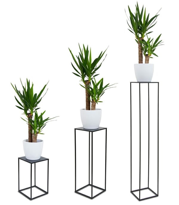 Modernt stående blomsterställ 40 cm svart