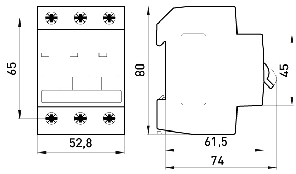 MCB.PRO60 3P B16A 6KA OVERSTRØMSAFBRYDER - EX-P041026
