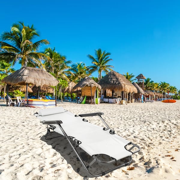 Sammenklappelig strandstol med nul tyngdekraft, have, turist, gave