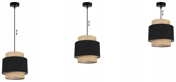 Hængende lampe, loftslysekrone, lampeskærm, boho juta
