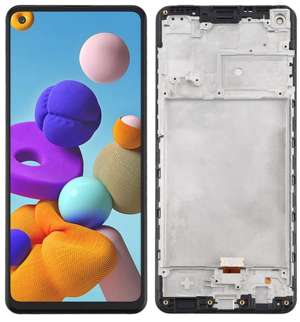 LCD-näyttö + kosketusnäyttö Samsung SM-A217 Galaxy A21s A217 Incell musta kehys