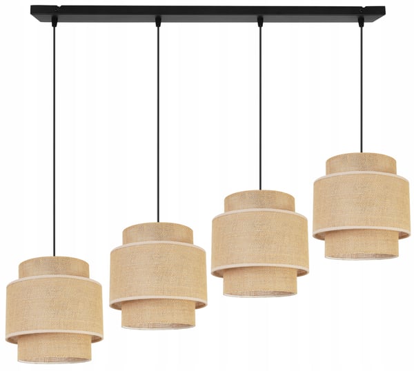 Hængende lampe, loftslysekrone, lampeskærm, boho juta