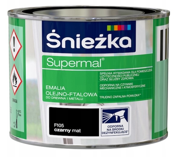 Śnieżka Supermal sort mat 9005 0,2L
