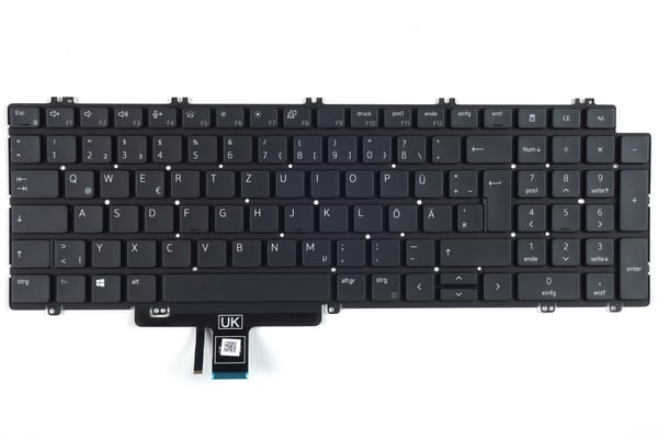 Tradebit - Tastatur für dell | Deutsch DE qwertz | Volle Yhteensopivuus | Hochwertige Materialien | Mallit: Latitude 5520 5521 Precision 3560 3561
