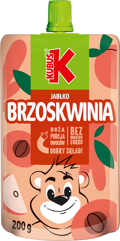 Kubuś Omena-persikkamousse 200 g