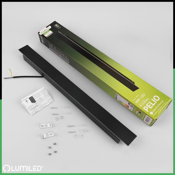 Trädgårdslampa LED väggmontering PELIO väggarmatur fasad 18W 4000K IP65 LUMILED