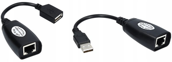 USB MUS TASTATUR FORLÆNGER KONVERTER RJ45 TIL LAN 60M 5e