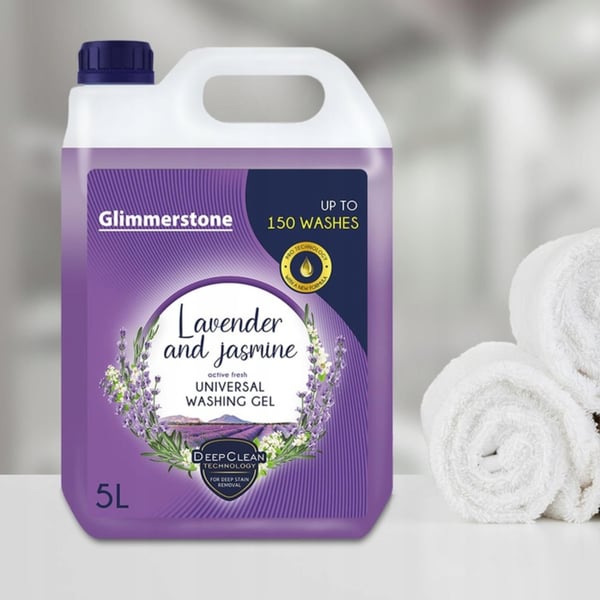 Universal flydende vaskegel med lavendel- og jasminduft 5L 150 vaske DEN