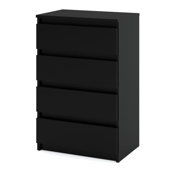 Sort kommode 60 CM 4 Skuffer TV Skab Skænk til Stue