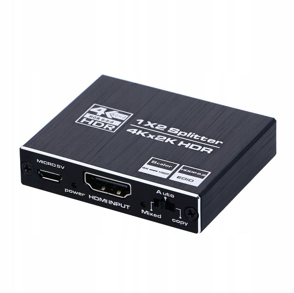 HDMI 2.0 SPLITTER 1x2 ULTRAHD HDCP 2.2 SPLITTER 4K/60HZ - 2 TV'er