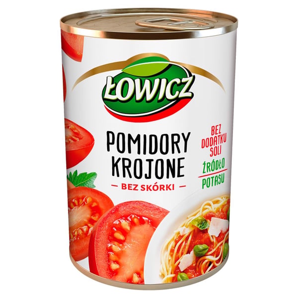 Łowicz kuorittuja tomaatteja hienonnettuna 400 g