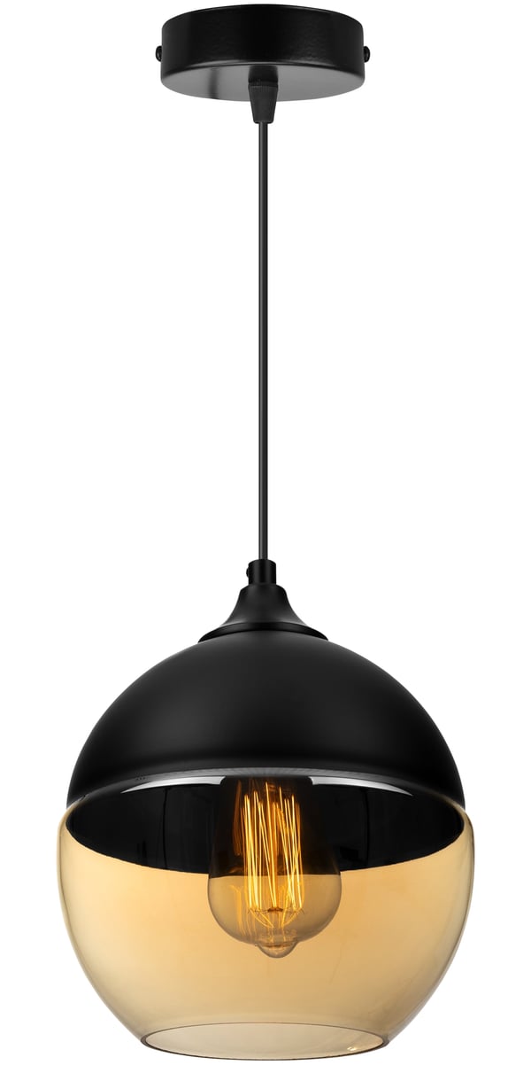 HÆNGENDE LOFTSLAMPE, GLASPLAFON, LED-LAMPE