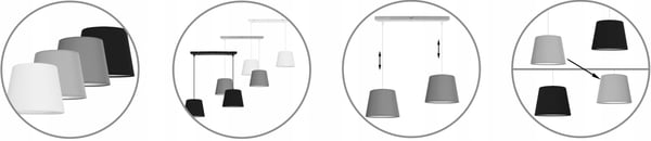 Loftshængende lampe lysekrone lampeskærm moderne