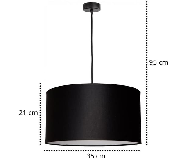 Riippuvalaisimen varjostin moderni kangas 35 cm LED