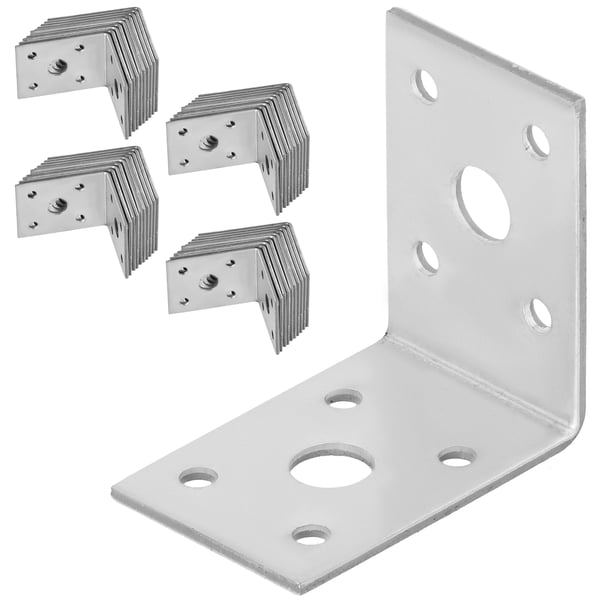 KOTARBAU® Snickarvinkelkoppling Rostfritt stål Galvaniserat 50 X 50 X 35 MM Set med 50 st