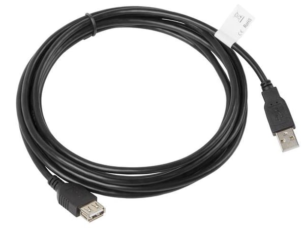Lanberg AM-AF USB 2.0 forlængerkabel 1,8m sort