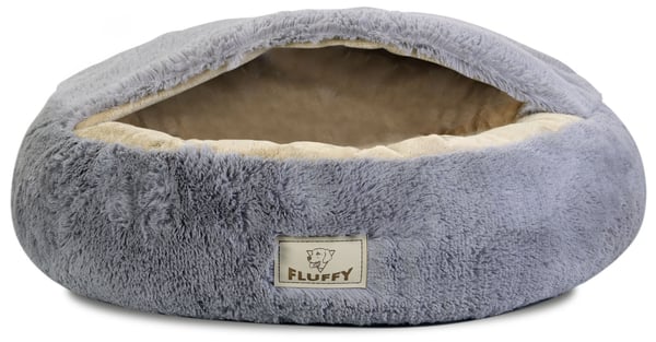 FLUFFY hundbädd 50 cm ljusgrå