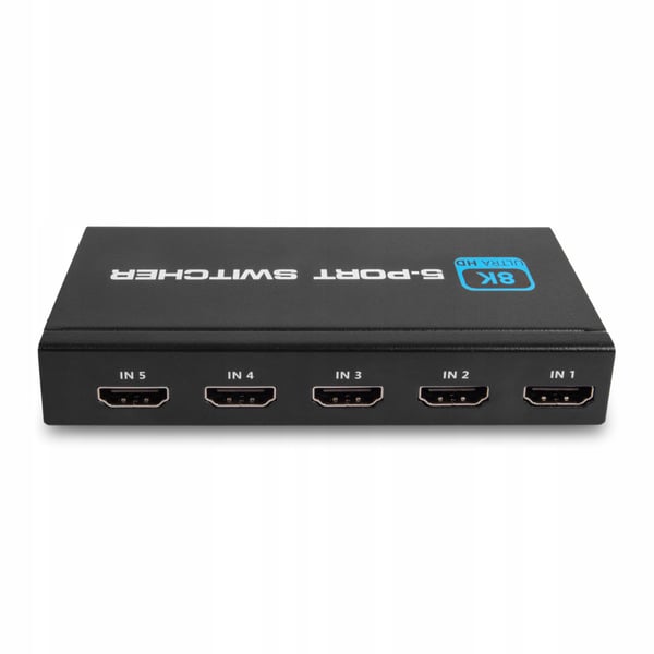 SWITCH HDMI 2.1 5x1 SWITCH SPLITTER 8K 4K 120HZ 240HZ HDR10 PAWONIK