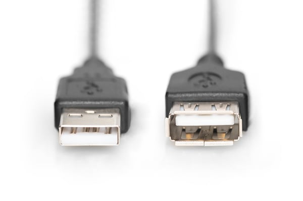 USB 2.0 forlængerkabel digitus A/M - A/F, 1,8m, sort