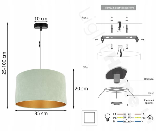 HÆNGENDE LAMPE LOFTSKRONE GYLDEN FLØJLSSKÆRM