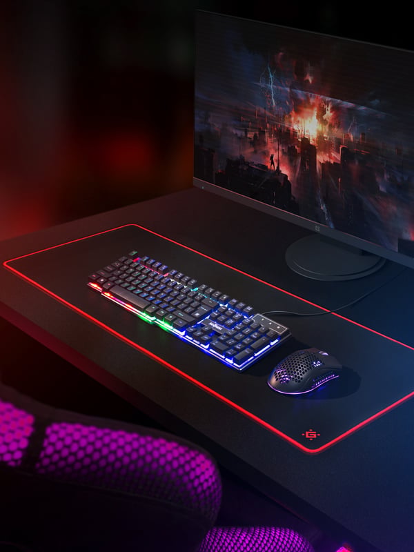 Defender Gaming Musemåtte Sort Ultra 800x300x3mm